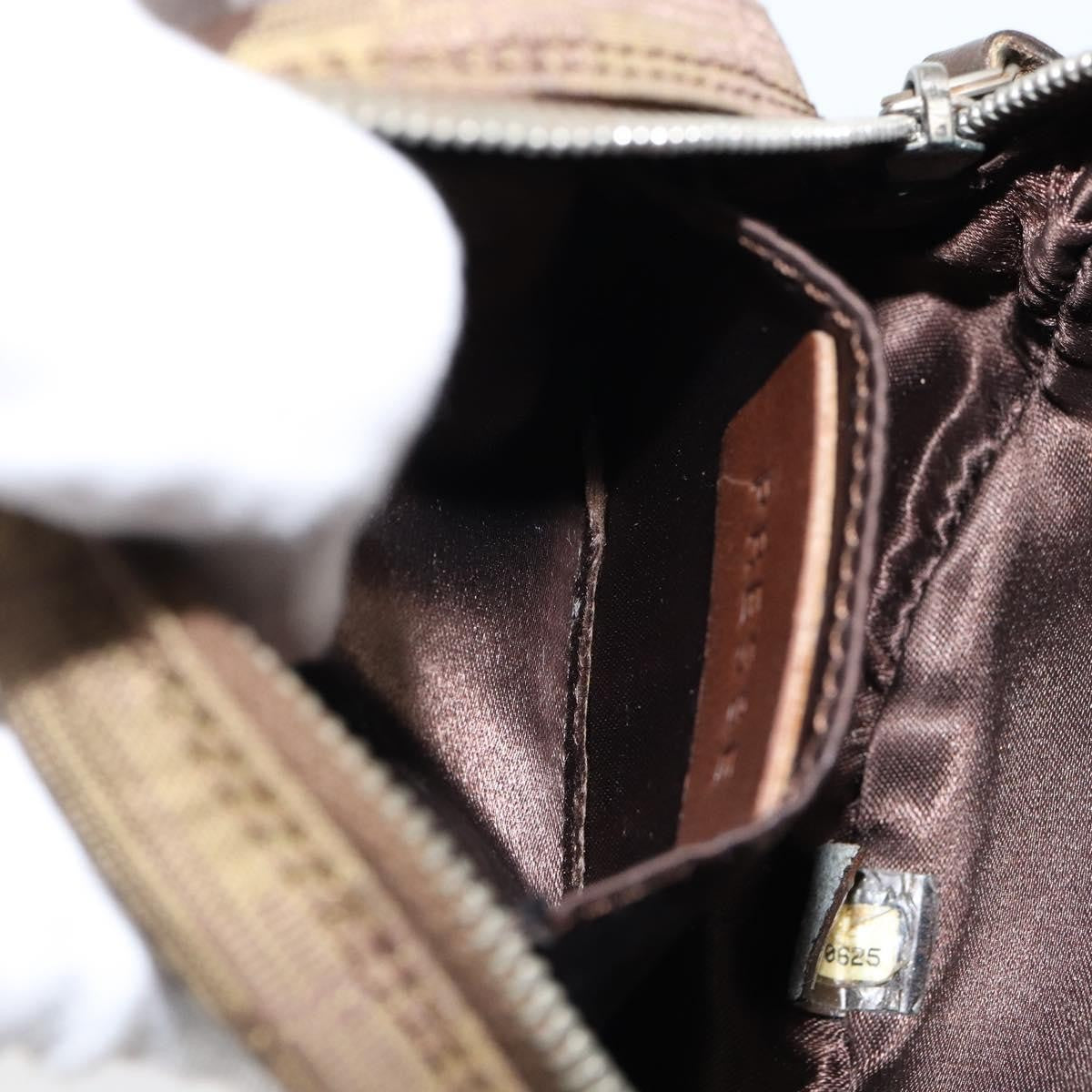 Chanel Travel Line Round Wristlet Nylon, BEIGE, NYLON, Clutche & pouche