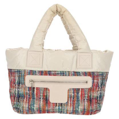 Chanel Coco Cocoon Reversible Tote Quilted Printed Nylon, WHITE, NYLON, Tote bag