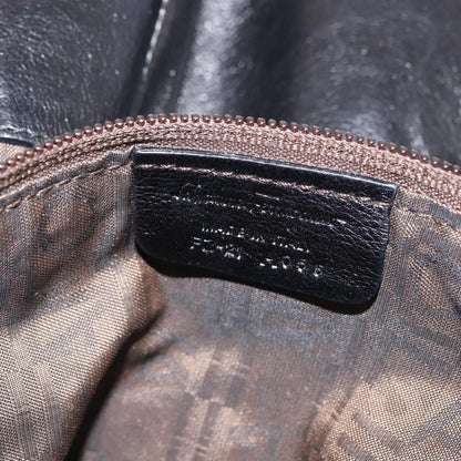 Salvatore Ferragamo Gancini Tote Leather, BLACK, LEATHER, Tote bag