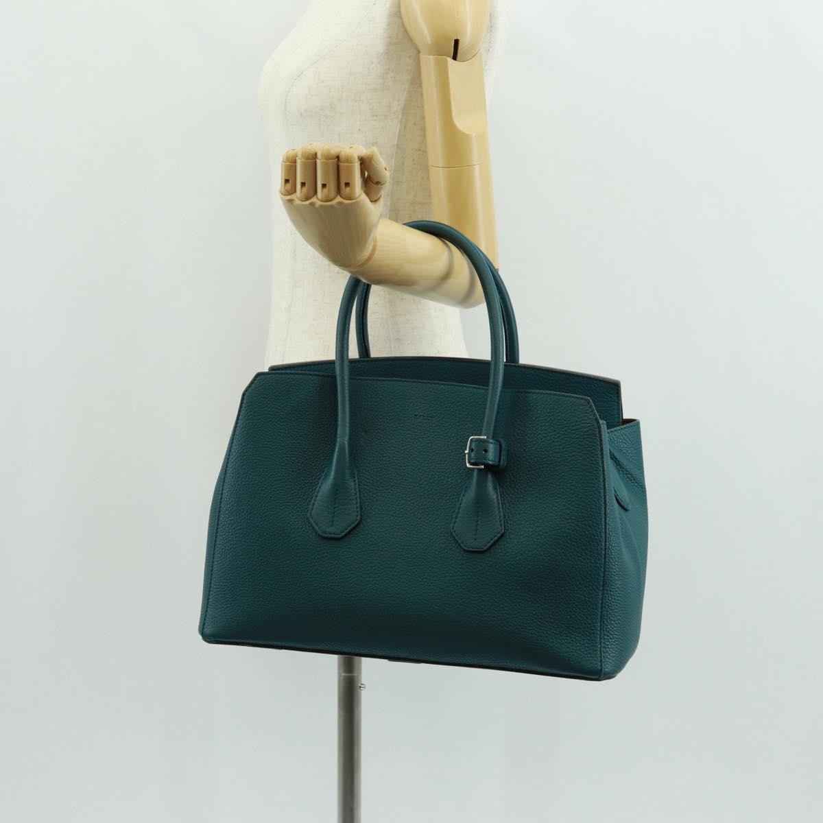 Bally Vintage Handbag Leather, GREEN, LEATHER, Handbag