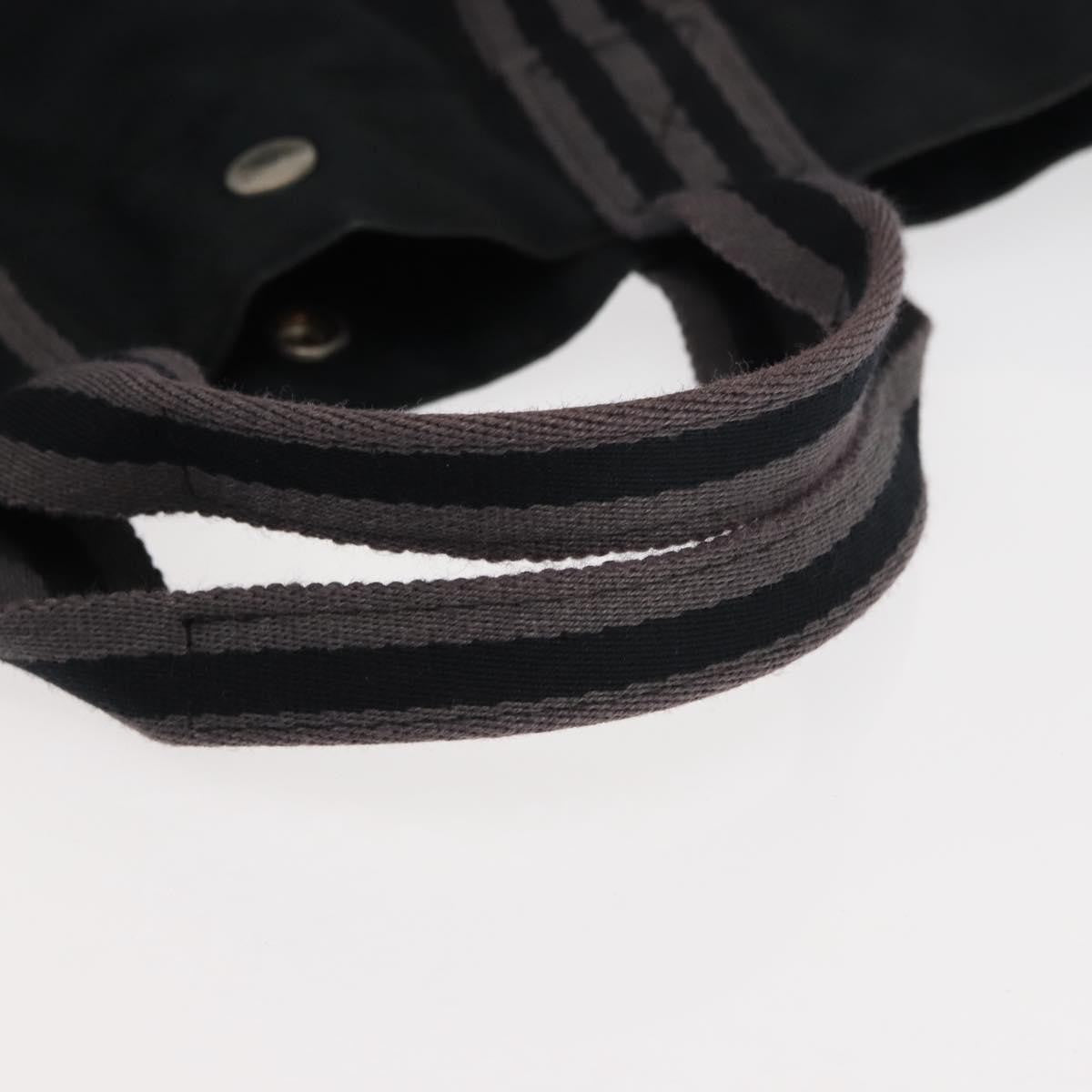 Hermes Fourre Tout Tote Canvas, BLACK, CANVAS, Tote bag