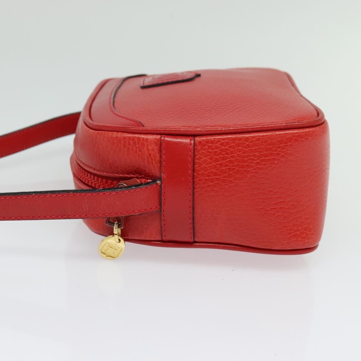 Celine Shoulder Bag Leather, RED, LEATHER, Shoulder bag