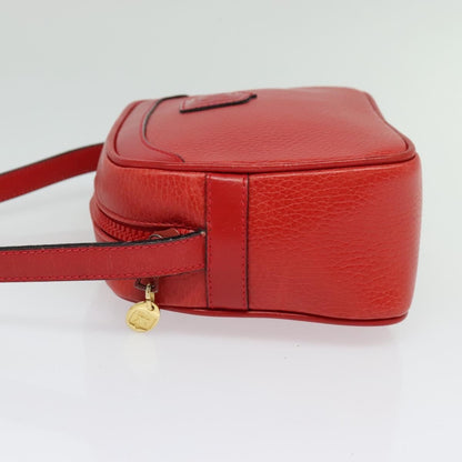 Celine Shoulder Bag Leather, RED, LEATHER, Shoulder bag