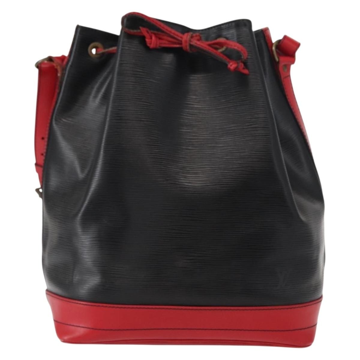Louis Vuitton Bicolor Noe Handbag Epi Leather, BLACK, LEATHER, Shoulder bag