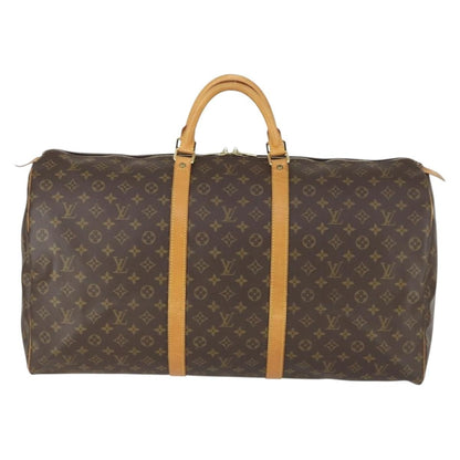 Louis Vuitton Keepall Bag Monogram Canvas, BROWN, CANVAS, Travel bag