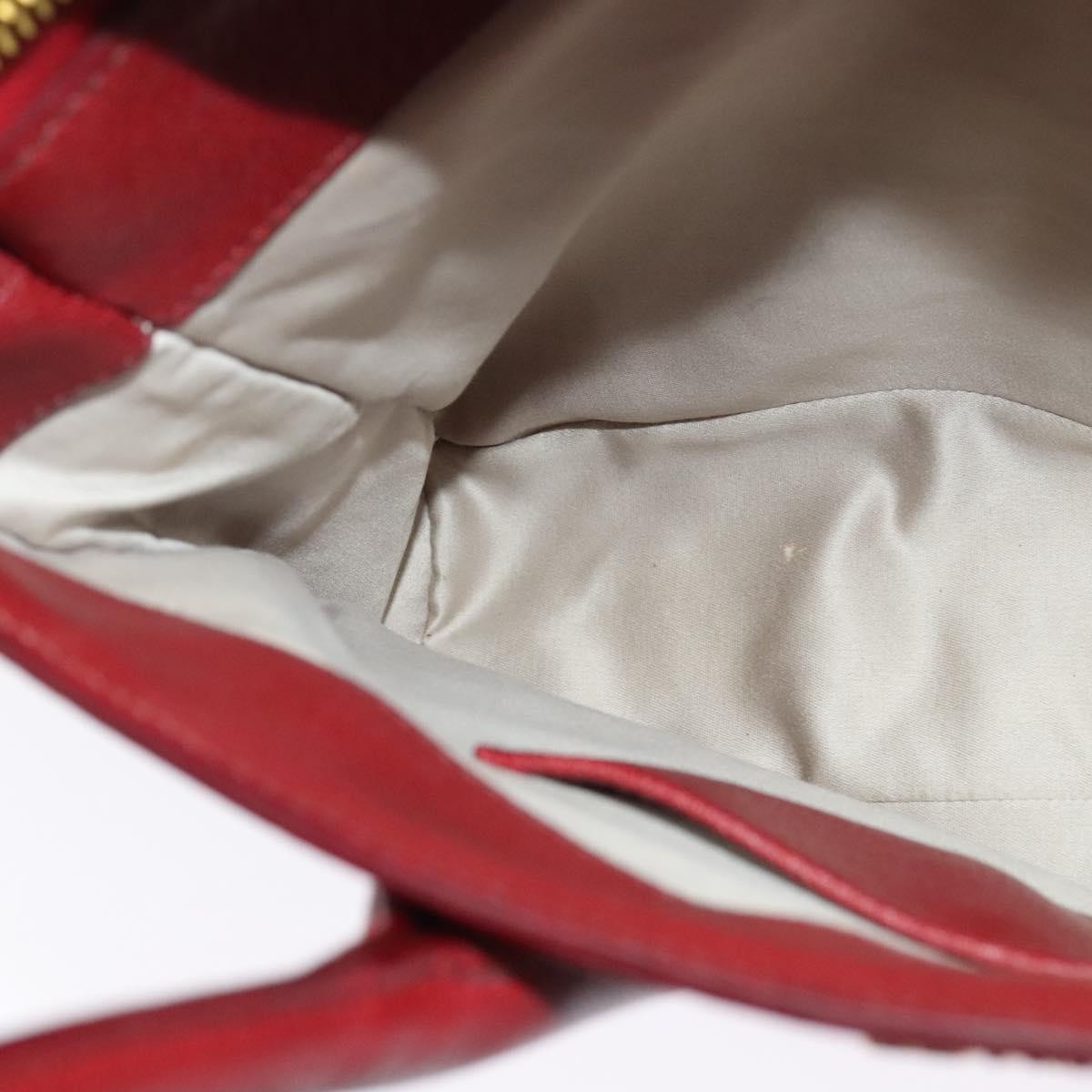 Miu Miu Zip Tote Leather, RED, LEATHER, Tote bag