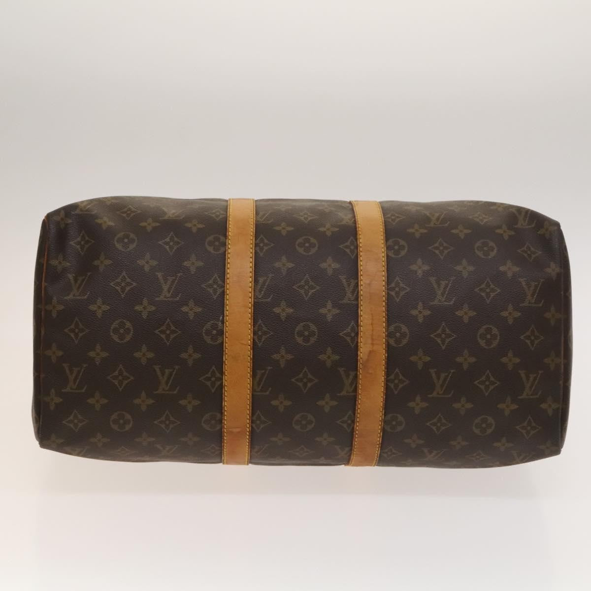 Louis Vuitton Keepall Bag Monogram Canvas, BROWN, CANVAS, Travel bag