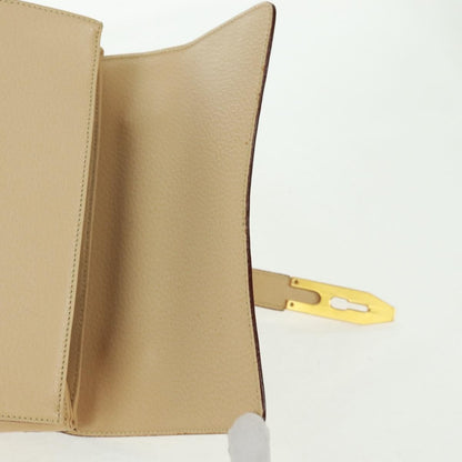 Celine 16 Top Handle Bag Grained Calfskin, BEIGE, LEATHER, Handbag