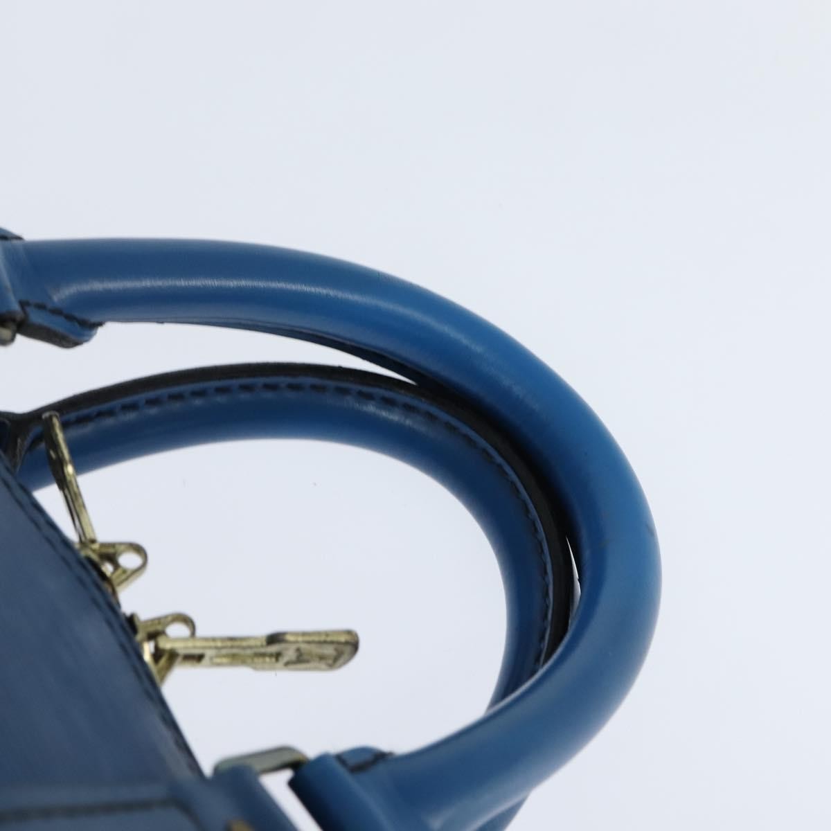 Louis Vuitton Keepall Bag Epi Leather, BLUE, LEATHER, Travel bag