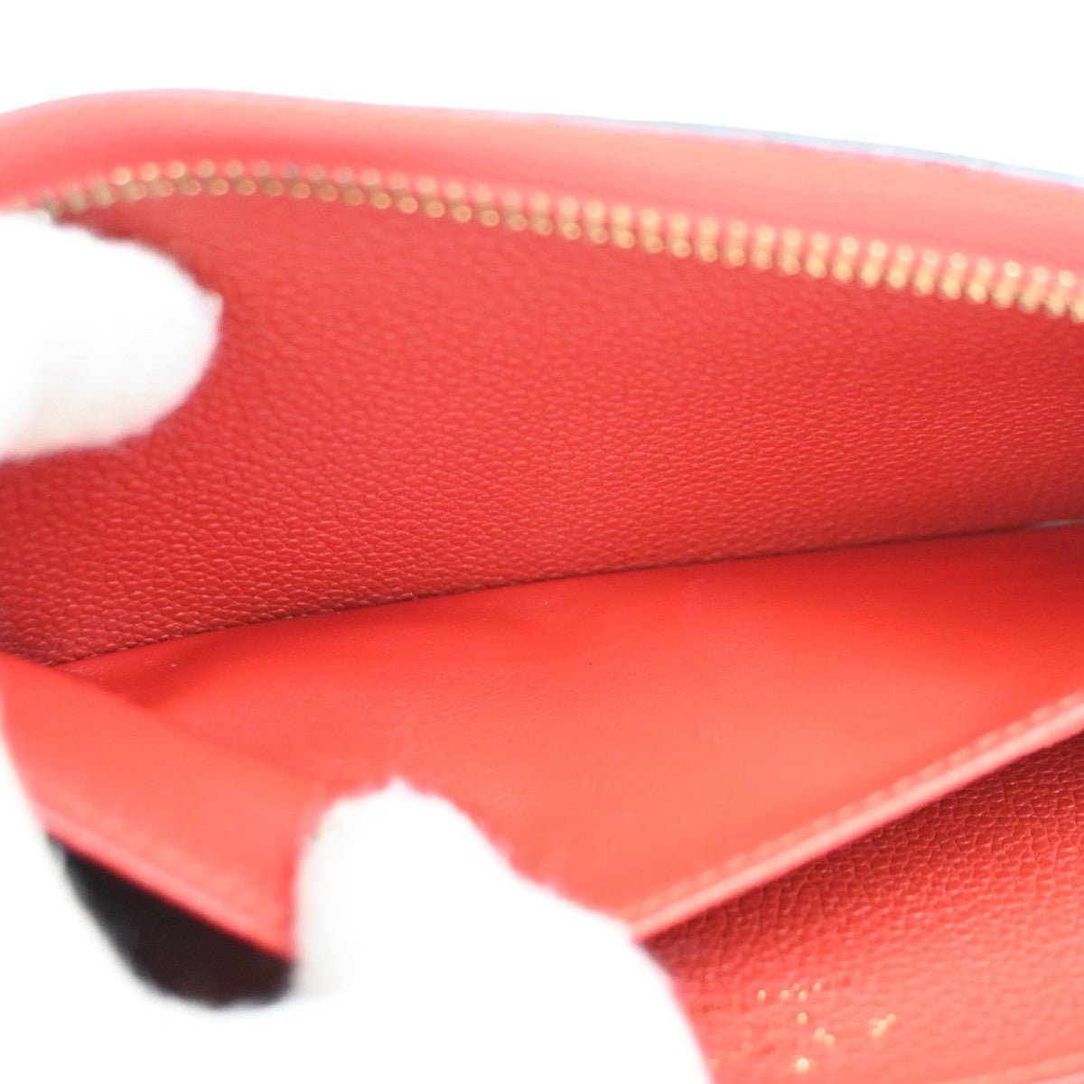 Louis Vuitton Zippy Wallet NM Leather Empreinte, RED, LEATHER, Wallets