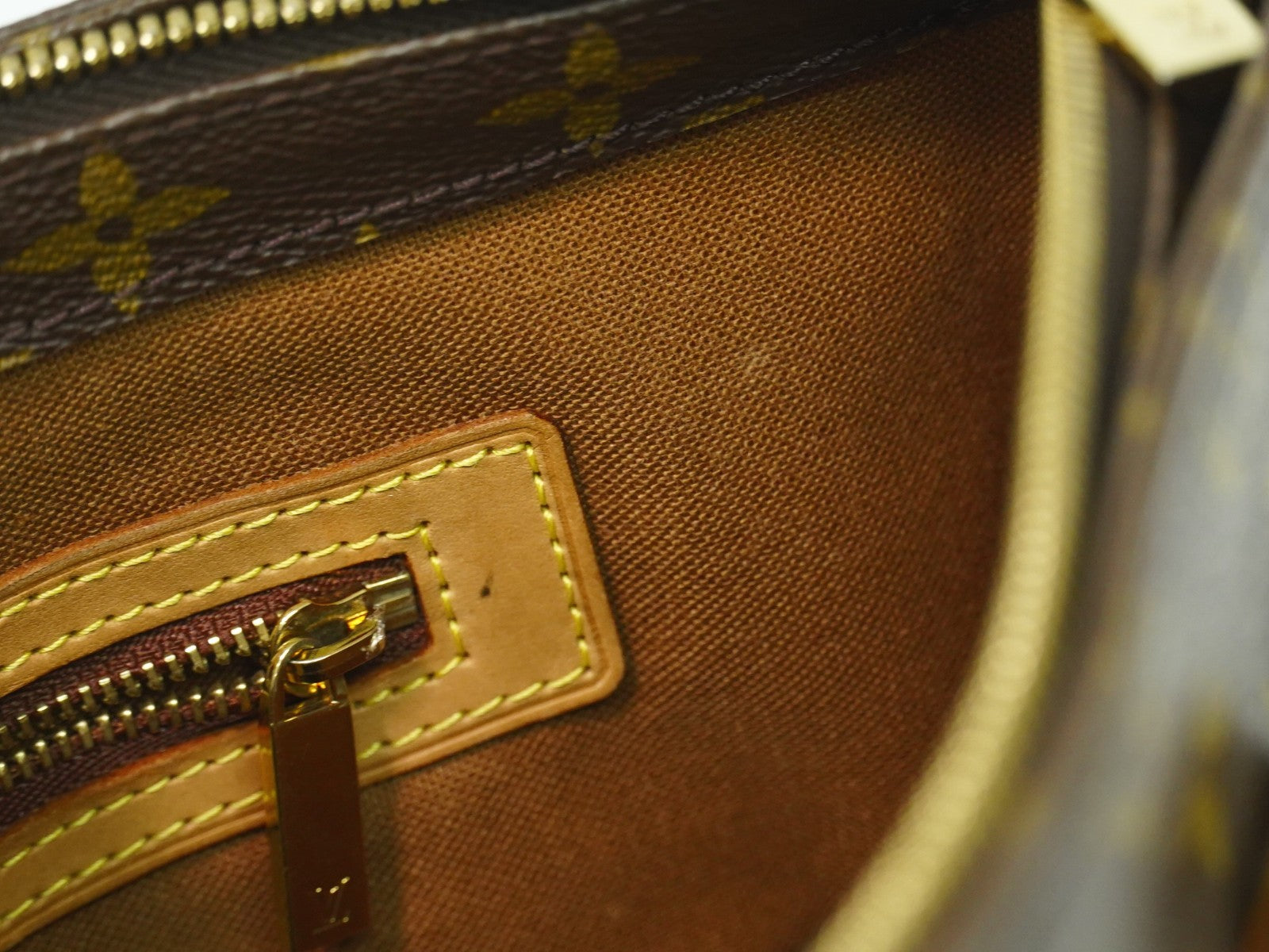 Louis Vuitton Cabas Mezzo Monogram Canvas, BROWN, CANVAS, Tote bag