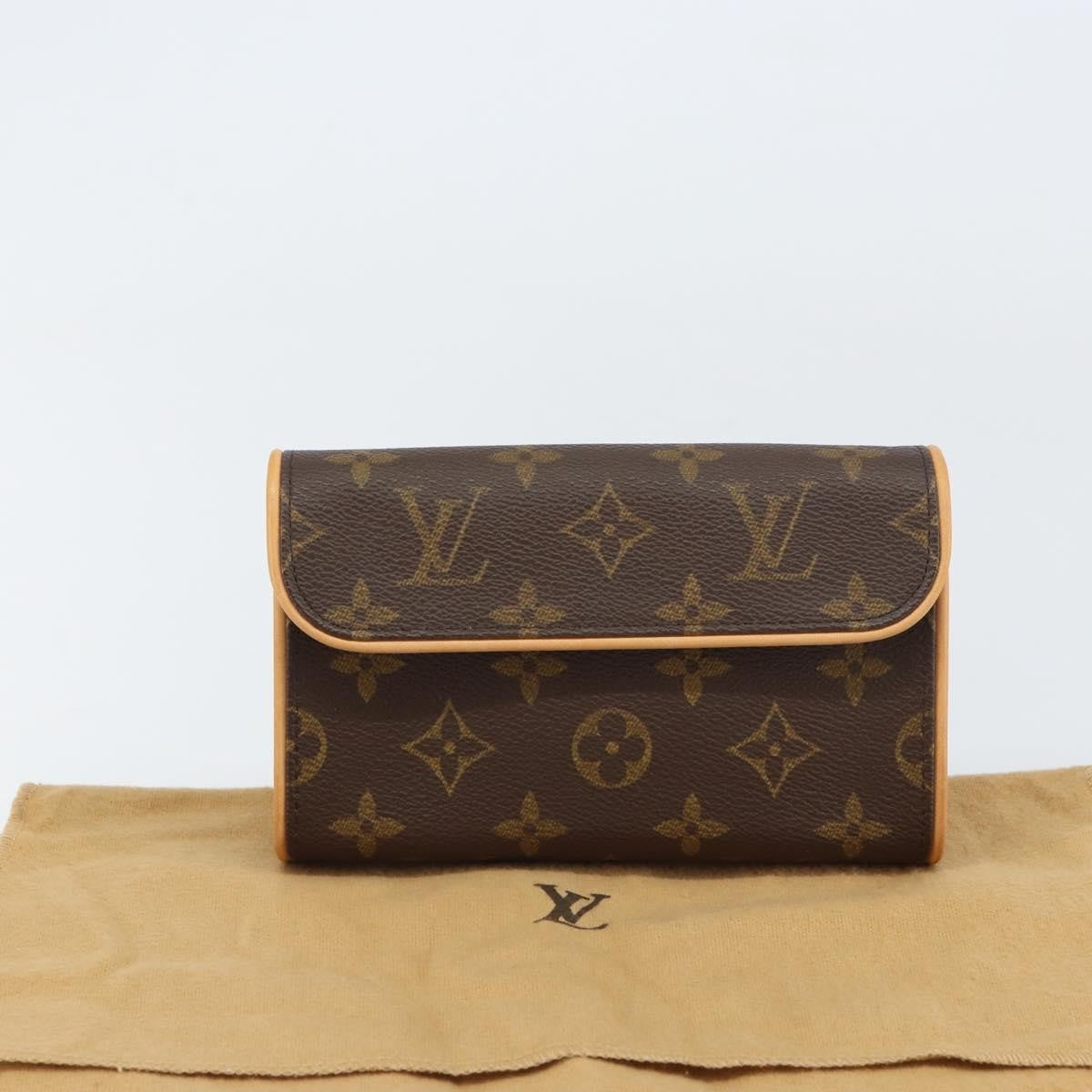 Louis Vuitton Florentine Waist Bag Monogram Canvas, BROWN, CANVAS, Clutche & pouche