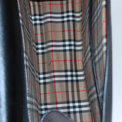 Burberry Vintage Handbag Leather, BLACK, LEATHER, Handbag