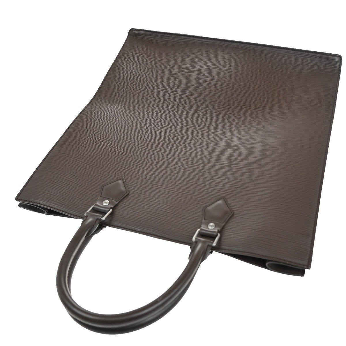 Louis Vuitton Sac Plat Bag Epi Leather, BROWN, LEATHER, Tote bag