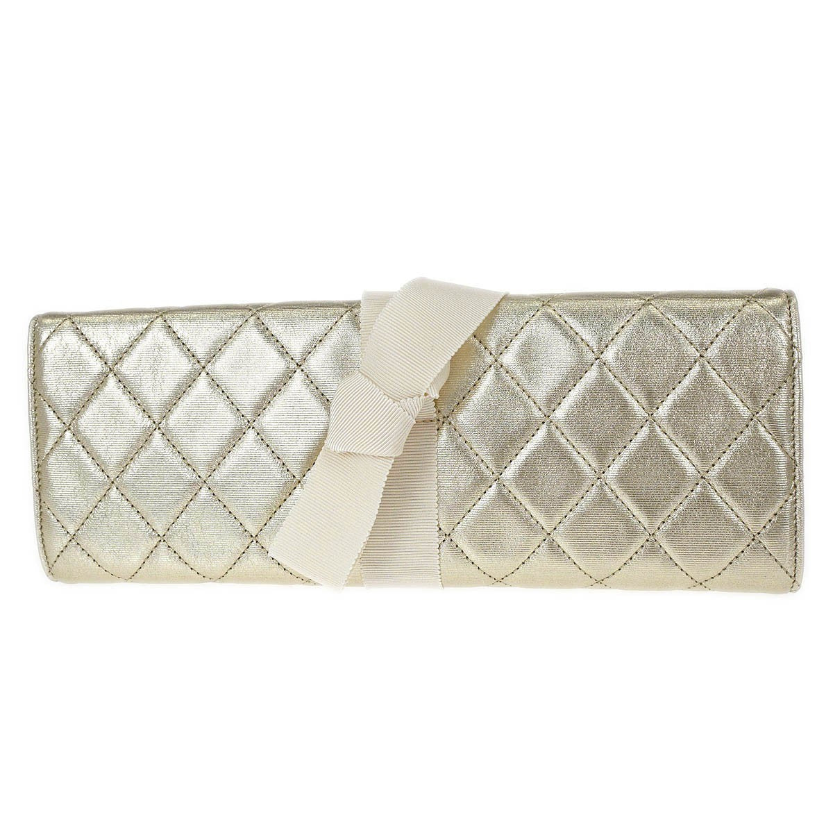 Chanel Reissue 2.55 Clutch Leather, Gold, Leather, Clutch