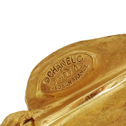 Chanel Vintage CC Fringe Brooch Metal, GOLD, GOLD_PLATED, Brooch