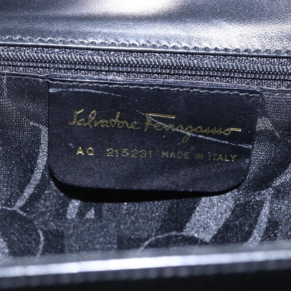 Salvatore Ferragamo Vala Shoulder Bag Leather, BLACK, LEATHER, Shoulder bag