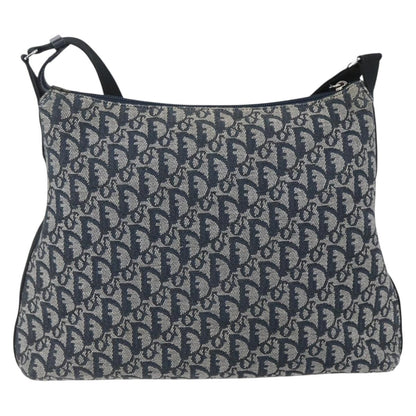 Christian Dior Vintage Trotter Shoulder Bag Canvas, NAVY, CANVAS, Shoulder bag
