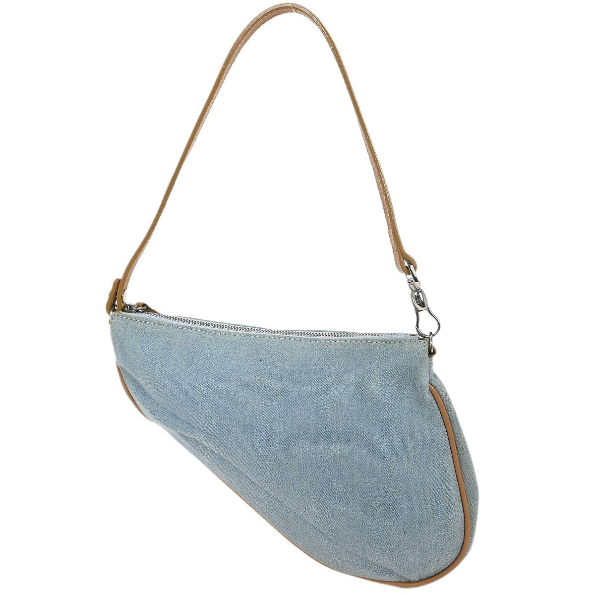 Christian Dior Vintage Saddle Bag Denim, BLUE, DENIM_JEANS, Clutche & pouche