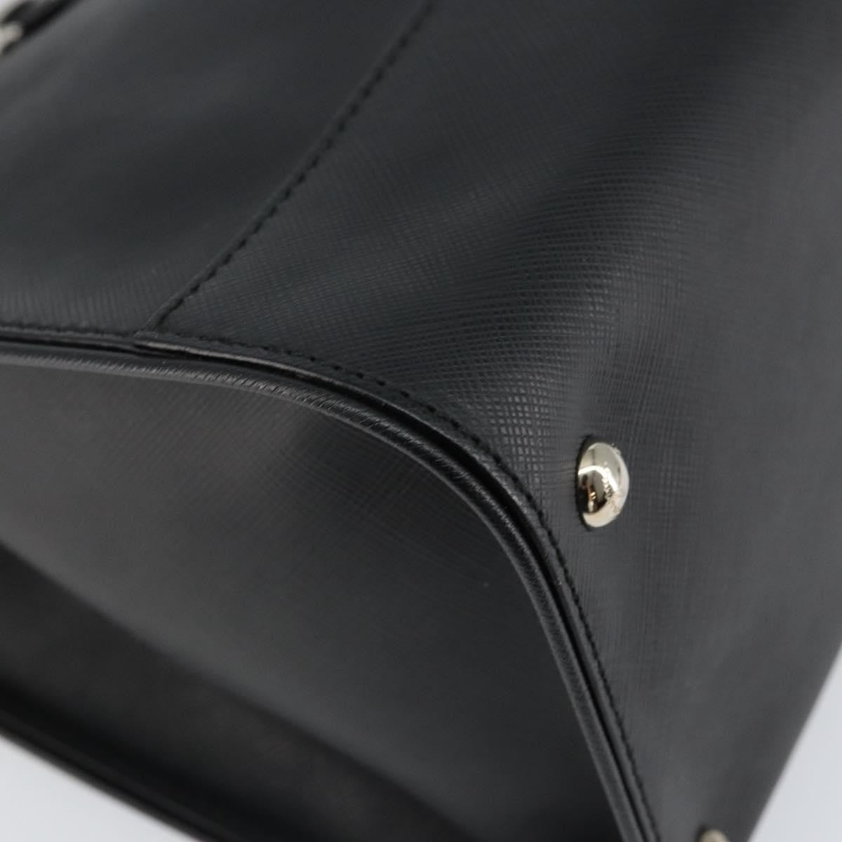 Salvatore Ferragamo Gancini handbag Leather, BLACK, LEATHER, Handbag