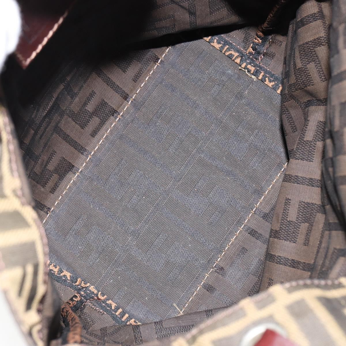 Fendi Vintage Zucca Handbag Zucca, BLACK, CANVAS, Handbag