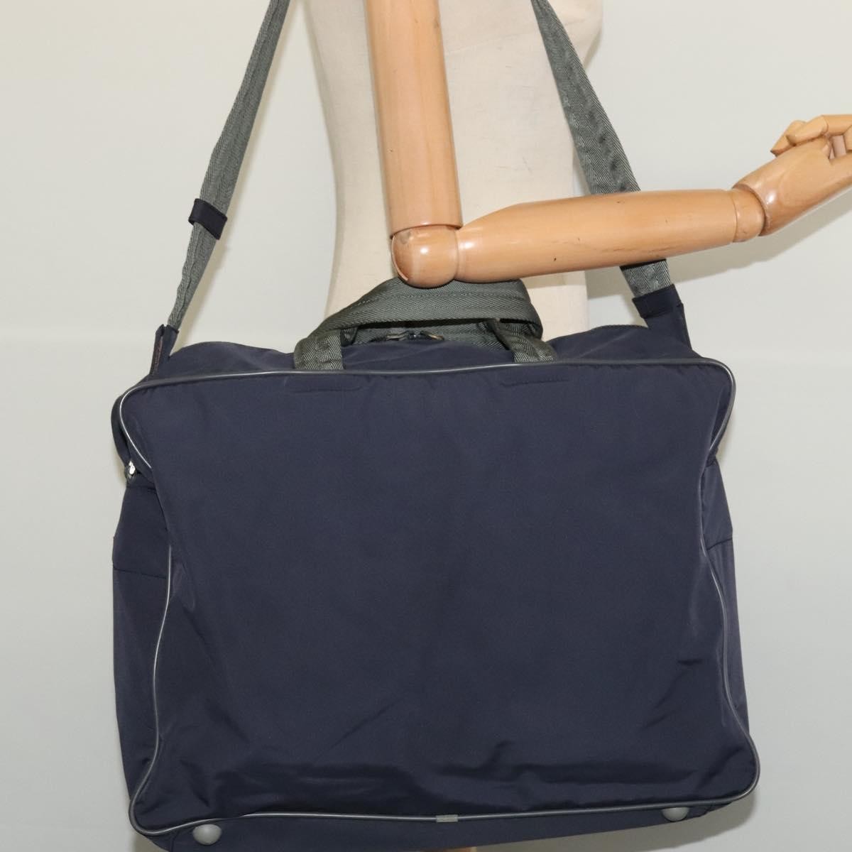 Prada Travel Boston Bag Nylon, NAVY, NYLON, Travel bag