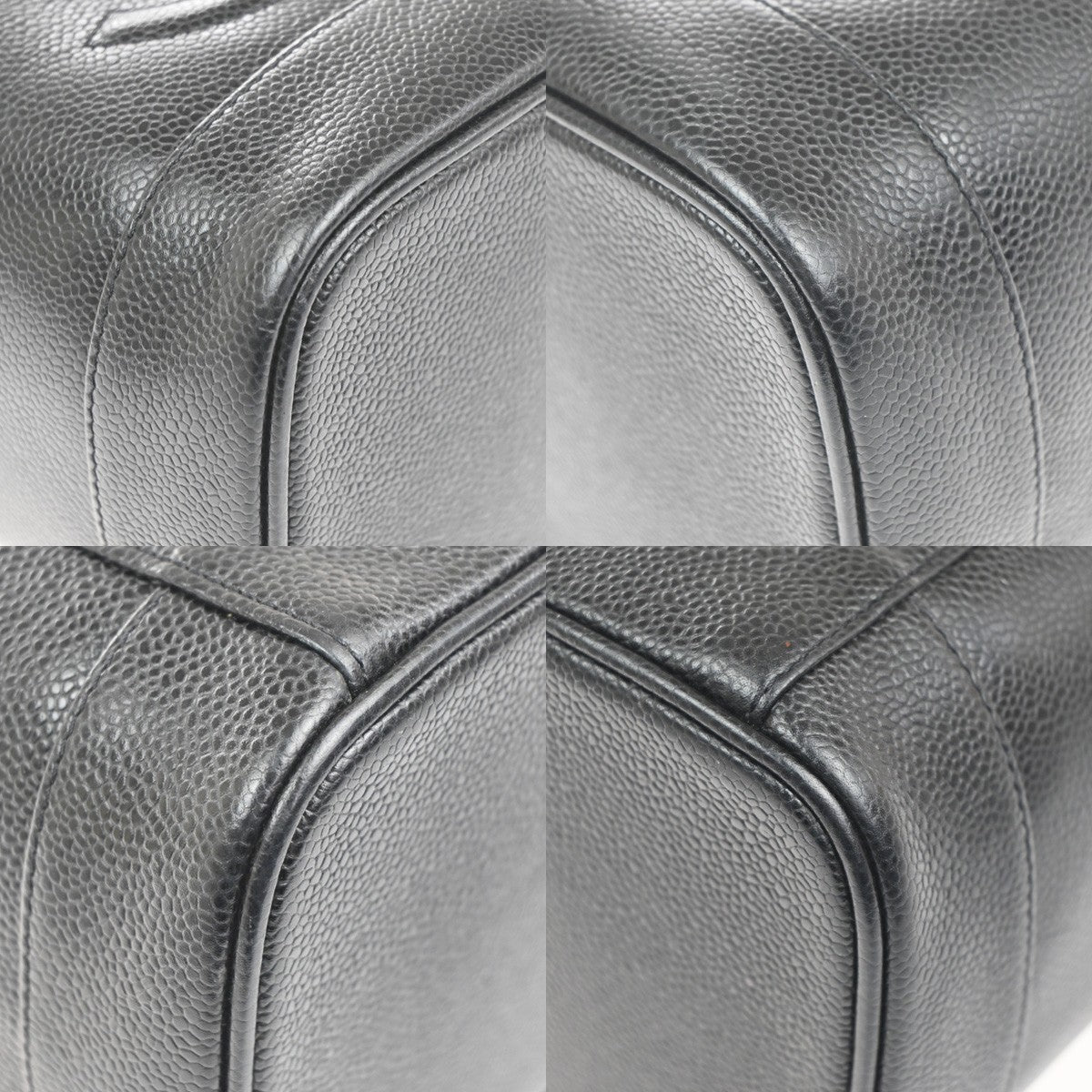 Chanel Vintage Timeless Cosmetic Case Caviar, Black, Leather, Handbag