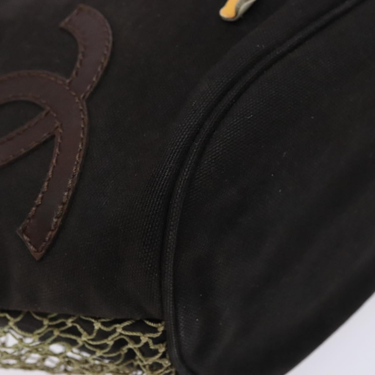 Chanel Camellia Flower Tote Canvas, BLACK, CANVAS, Tote bag