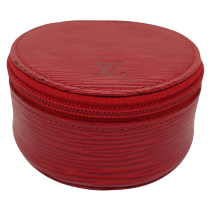 Louis Vuitton Ecrin Bijoux Pouch Epi Leather, RED, LEATHER, Clutche & pouche