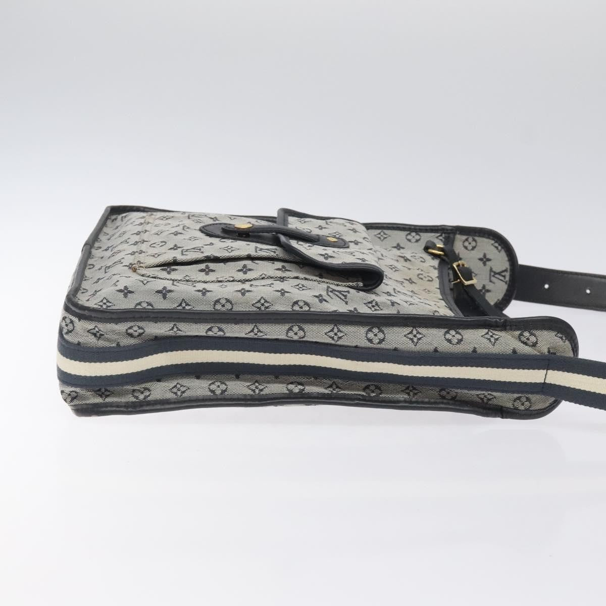 Louis Vuitton Mary Kate Messenger Bag Mini Lin, NAVY, CANVAS, Shoulder bag