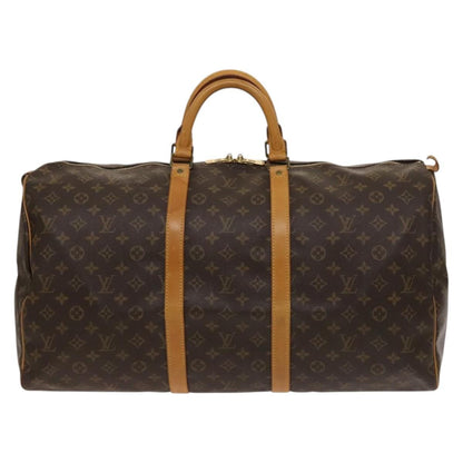 Louis Vuitton Keepall Bag Monogram Canvas, BROWN, CANVAS, Travel bag