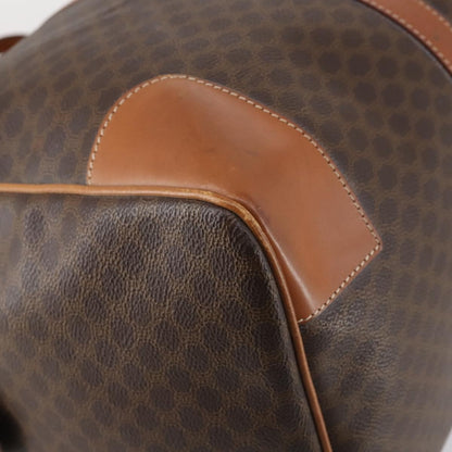 Celine Vintage Duffle Bag Macadam Coated Canvas, BROWN, CANVAS, Travel bag
