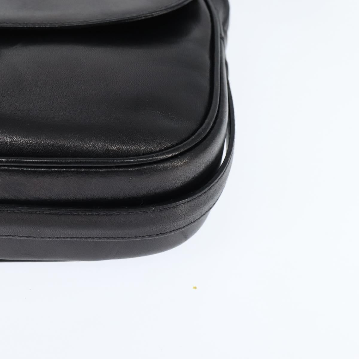 Celine Shoulder Bag Leather, BLACK, LEATHER, Shoulder bag