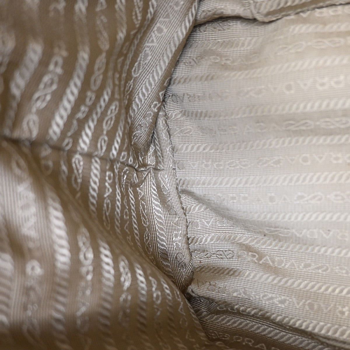 Prada Logo Convertible Tote Canvas with Leather, BROWN, CANVAS, Tote bag