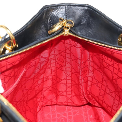 Christian Dior Vintage Lady Dior Bag Cannage Quilt Lambskin, BLACK, LEATHER, Handbag
