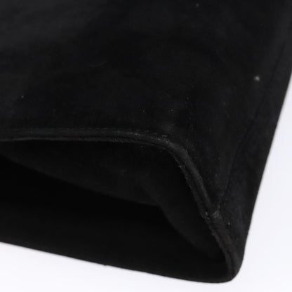 Salvatore Ferragamo Gancini Chain Shoulder Bag Suede, BLACK, SUEDE, Shoulder bag