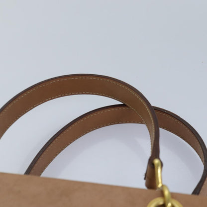 Celine Vintage Macadam Handbag Canvas and Leather, Brown, Canvas, Handbag