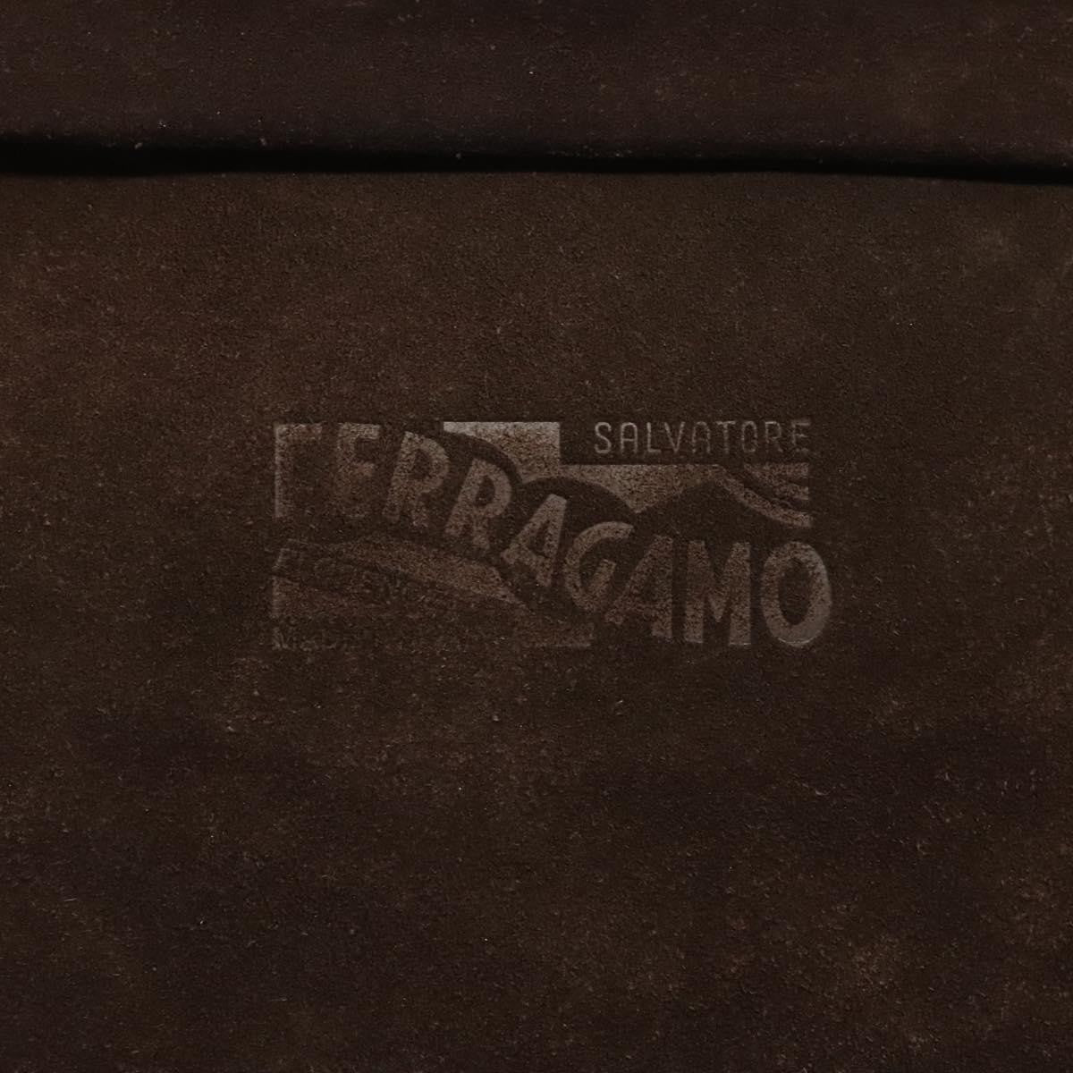 Salvatore Ferragamo Convertible Front Zip Pocket Tote Suede, BROWN, SUEDE, Tote bag