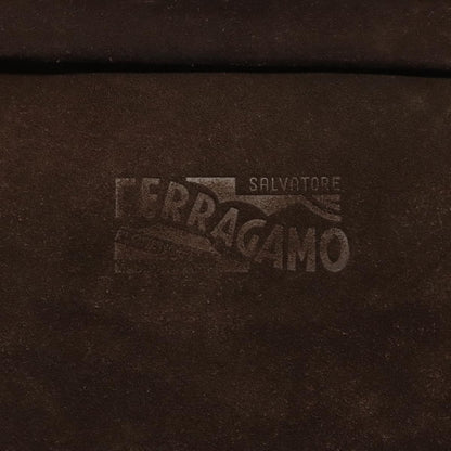 Salvatore Ferragamo Convertible Front Zip Pocket Tote Suede, BROWN, SUEDE, Tote bag