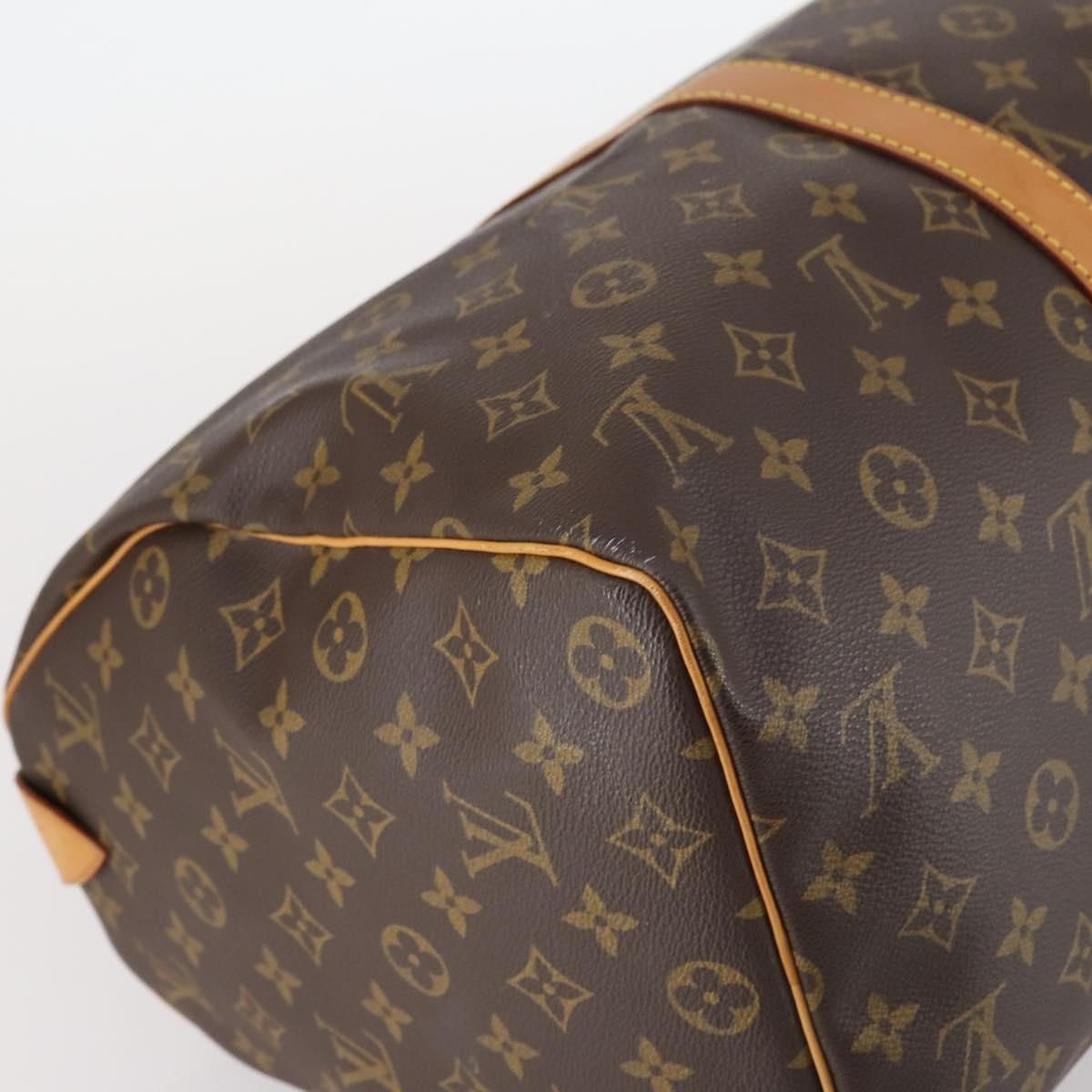Louis Vuitton Keepall Bag Monogram Canvas, BROWN, CANVAS, Travel bag