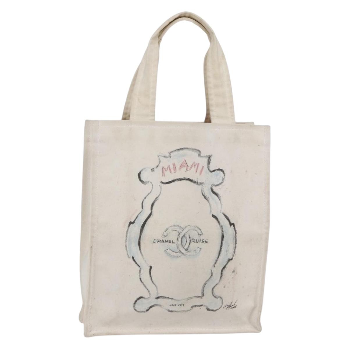 Chanel Cruise Tote Printed Canvas, BEIGE, CANVAS, Tote bag