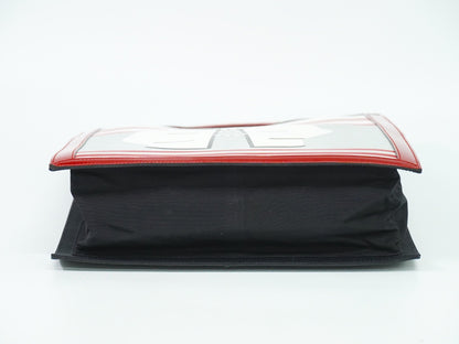 Chanel Vintage Portrait Tote Printed Leather and Quilted Patent, BLACK, PATENT_LEATHER, Tote bag