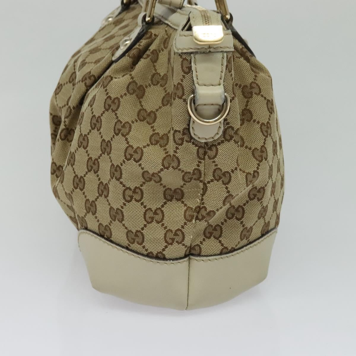 Gucci Sukey Top Handle Satchel GG Canvas with Leather, BEIGE, CANVAS, Tote bag