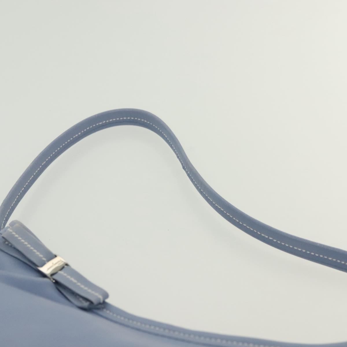 Salvatore Ferragamo Vala Shoulder Bag Leather, BLUE, LEATHER, Shoulder bag