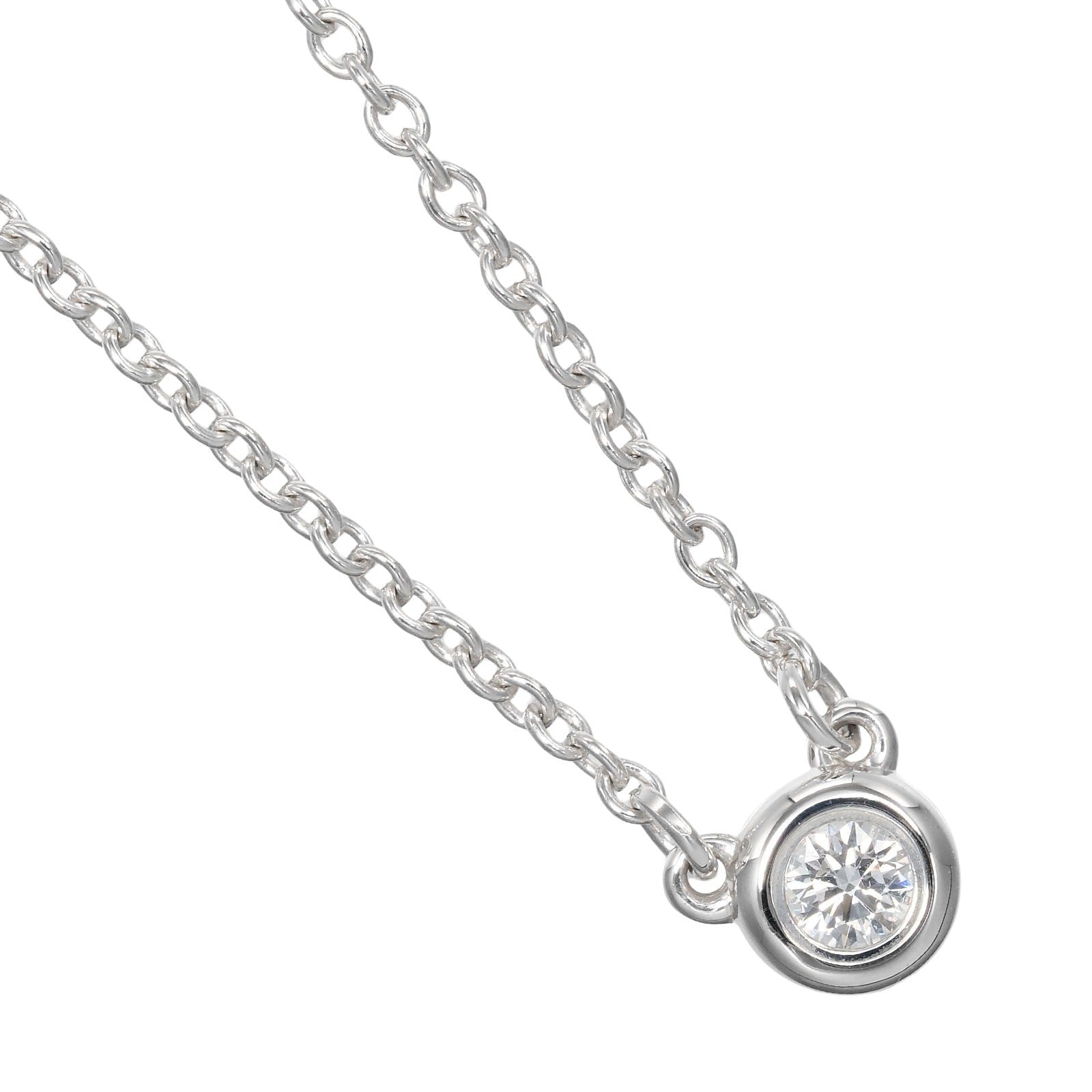 Tiffany & Co. Elsa Peretti Diamonds By The Yard Necklace Sterling silver with Diamond, SILVER, SILVER, Necklace