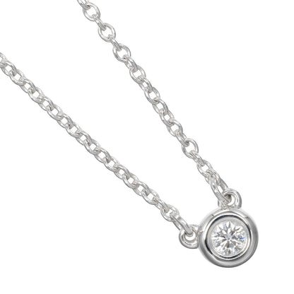 Tiffany & Co. Elsa Peretti Diamonds By The Yard Necklace Sterling silver with Diamond, SILVER, SILVER, Necklace