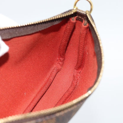 Louis Vuitton Mini pochette accessoires Damier Canvas, Brown, Canvas, Clutch