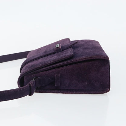 Chanel Flap Clutch Shearling, PURPLE, SUEDE, Clutche & pouche