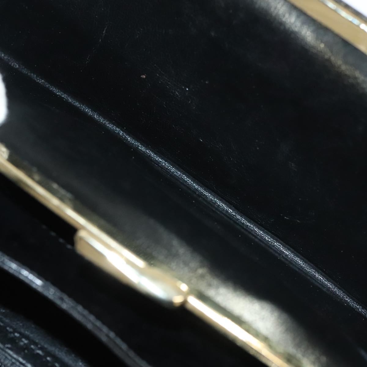 Bally Vintage Chain Shoulder Bag Quilted Leather, BLACK, LEATHER, Shoulder bag