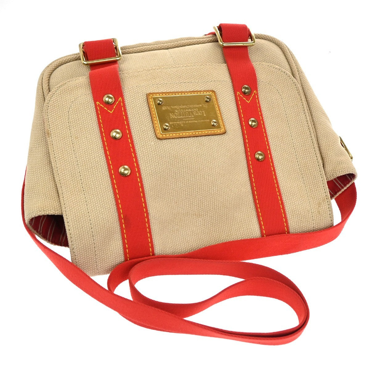 Louis Vuitton Antigua Besace Messenger Bag Canvas, BEIGE, CANVAS, Shoulder bag